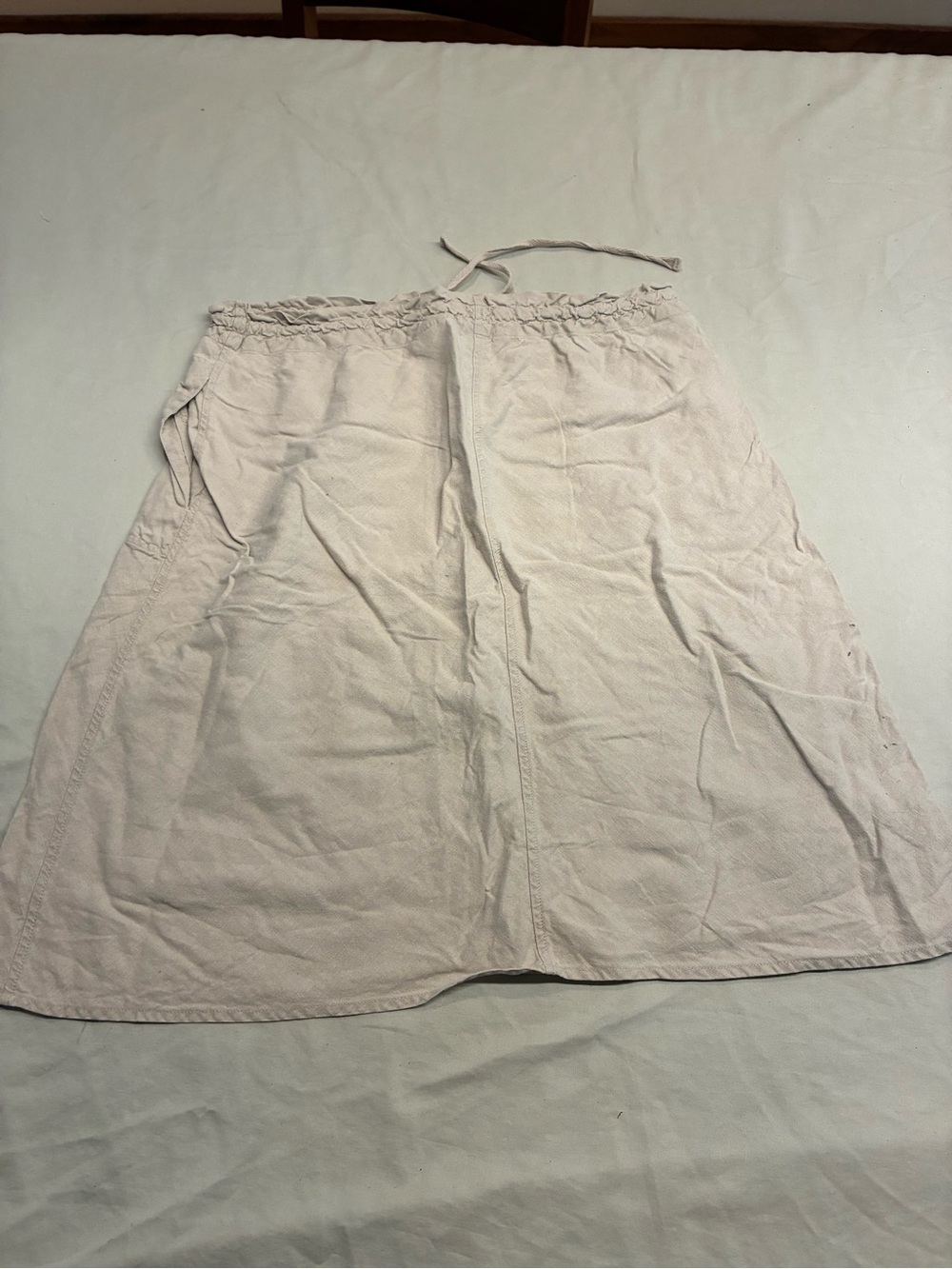 H&M Light Beige A-Line Drawstring Skirt